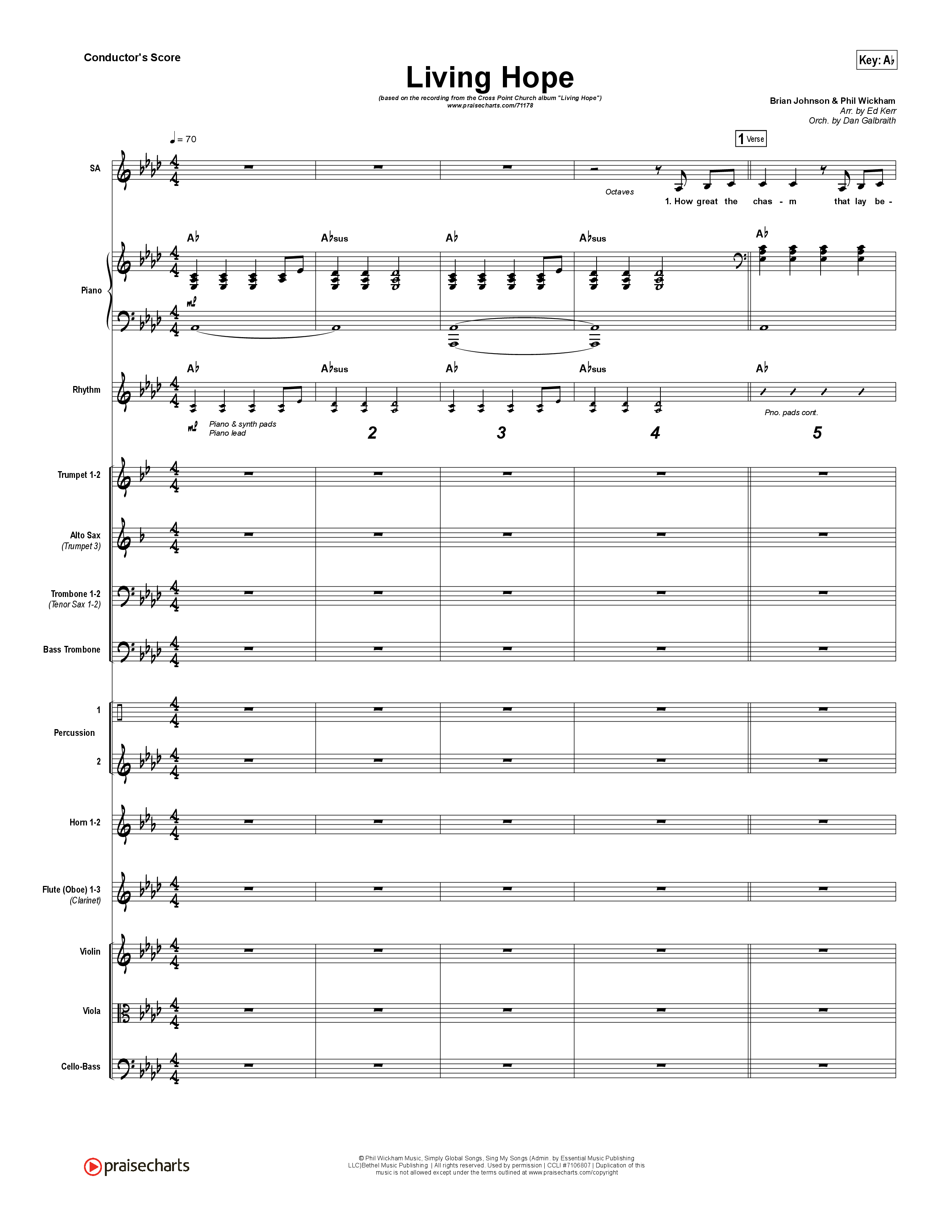 Living Hope Conductor's Score (Cross Point Music / Cheryl Stark)