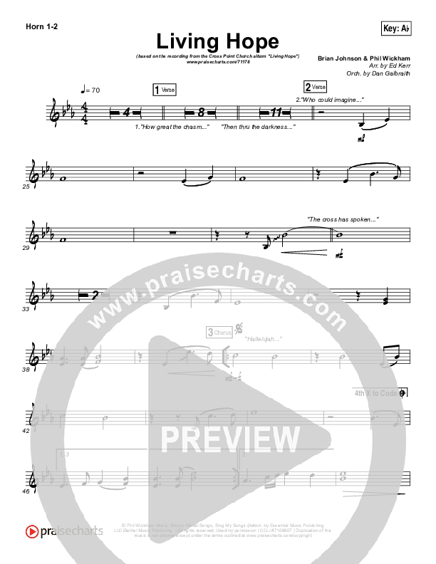 Living Hope French Horn 1,2 (Cross Point Music / Cheryl Stark)