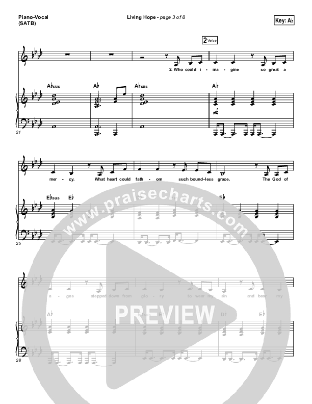 Living Hope Piano/Vocal (SATB) (Cross Point Music / Cheryl Stark)