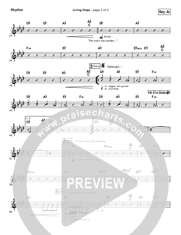 Living Hope Rhythm Chart (Cross Point Music / Cheryl Stark)