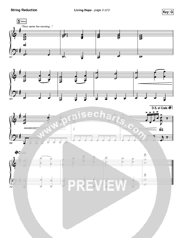 Living Hope String Reduction (Cross Point Music / Cheryl Stark)