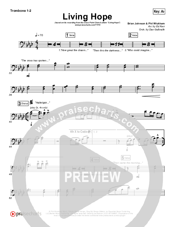 Living Hope Trombone 1,2 (Cross Point Music / Cheryl Stark)