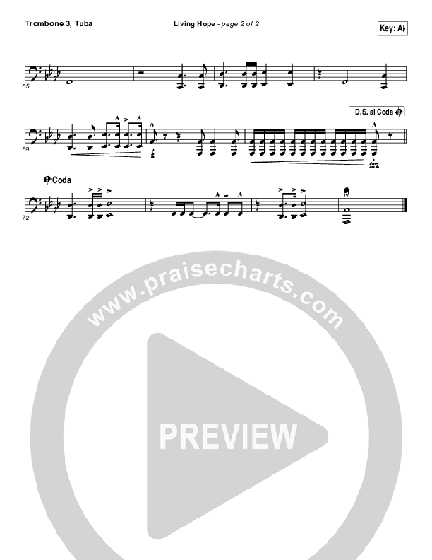 Living Hope Trombone 3/Tuba (Cross Point Music / Cheryl Stark)