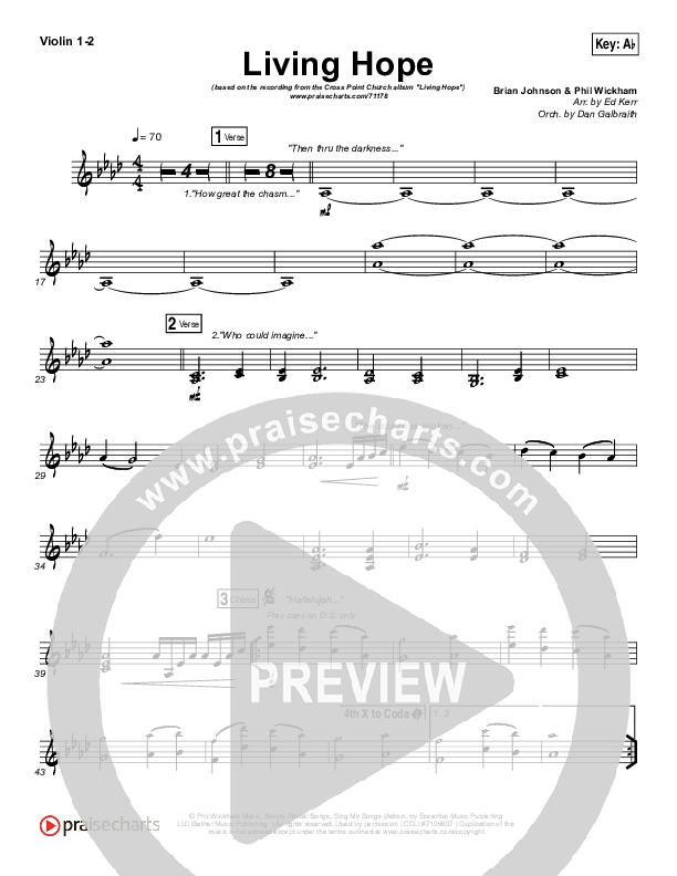Living Hope Violin 1,2 (Cross Point Music / Cheryl Stark)