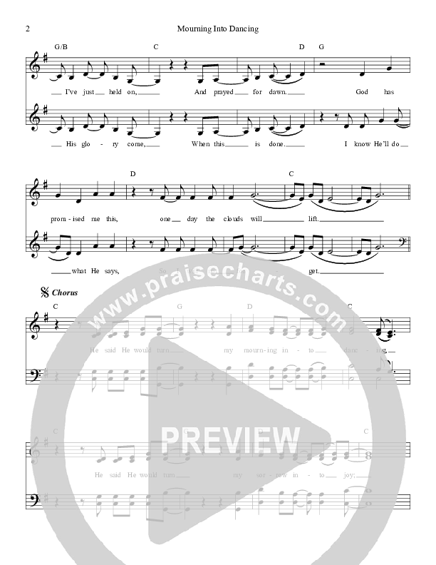 Mourning Into Dancing Lead Sheet (Daywind Music)