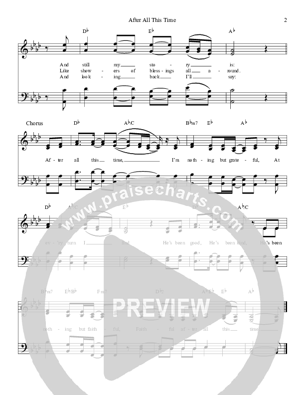 After All This Time Lead Sheet (Daywind Music)