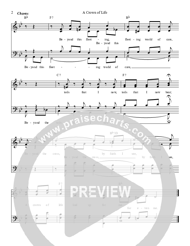 A Crown Of Life Lead Sheet (Daywind Music)