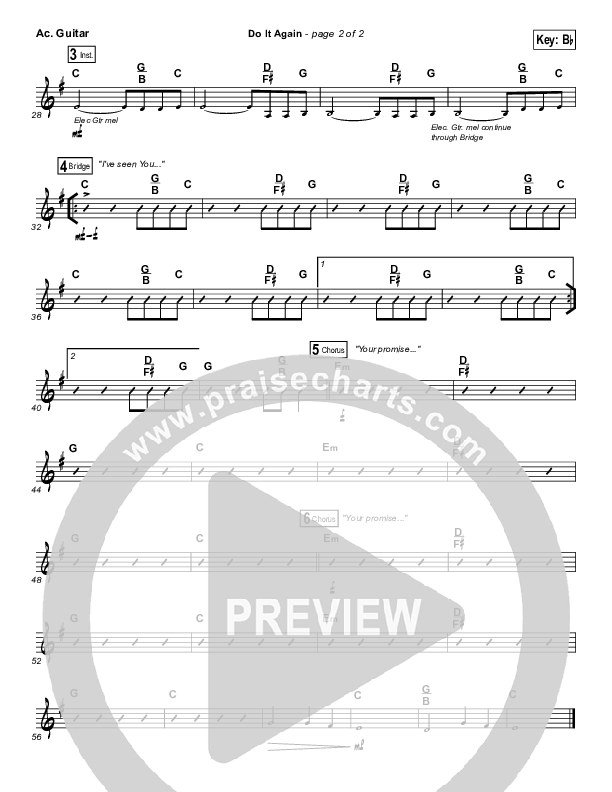 Do It Again (Radio) Acoustic Guitar (Elevation Worship)