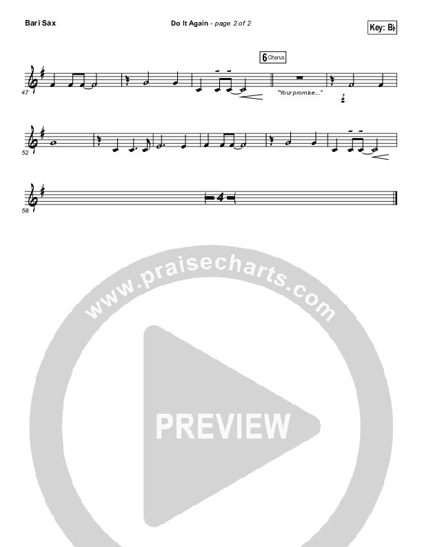 Do It Again (Radio) Bari Sax (Elevation Worship)