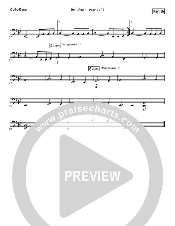 Do It Again (Radio) Cello/Bass (Elevation Worship)