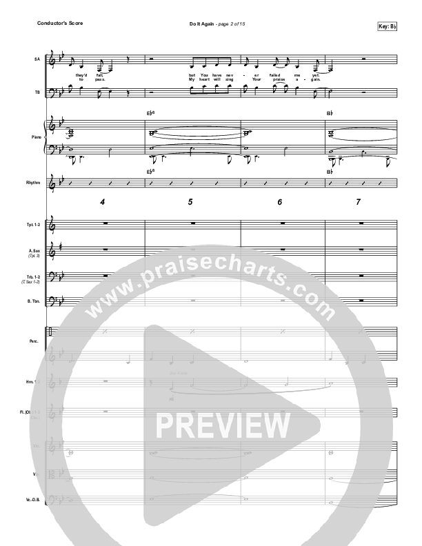 Do It Again (Radio) Conductor's Score (Elevation Worship)