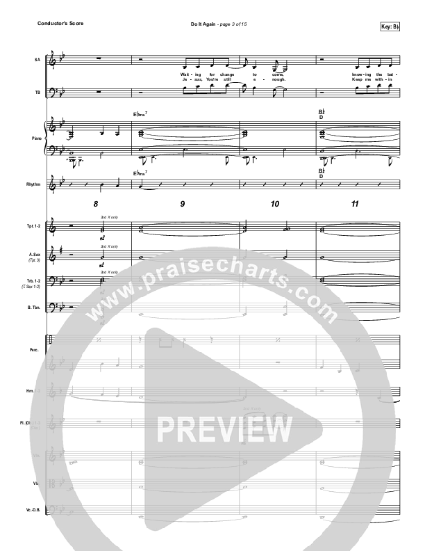 Do It Again (Radio) Conductor's Score (Elevation Worship)