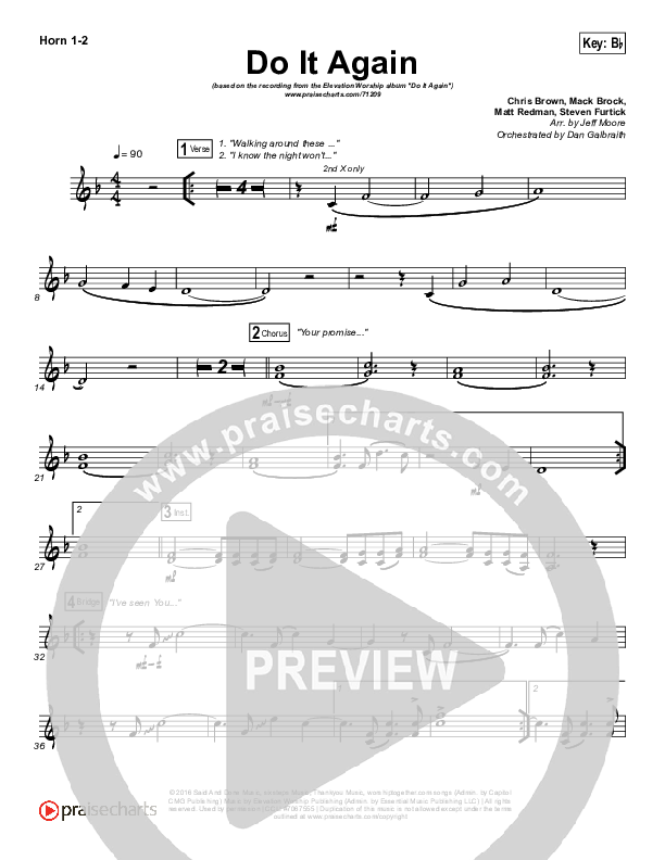 Do It Again (Radio) French Horn 1/2 (Elevation Worship)