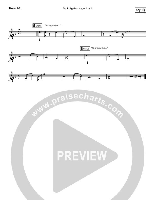 Do It Again (Radio) French Horn 1/2 (Elevation Worship)
