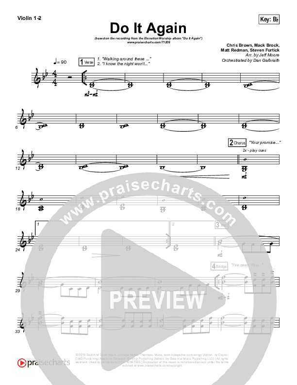 Do It Again (Radio) Violin 1/2 (Elevation Worship)