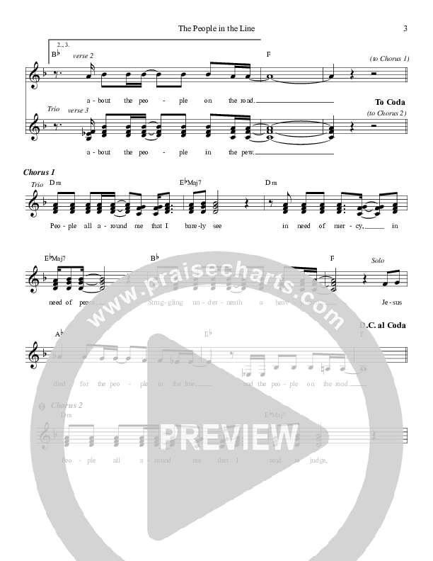 The People In The Line Lead Sheet (Daywind Music)