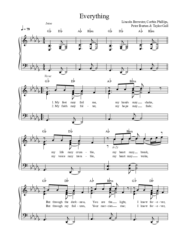 Everything Lead Sheet (SAT) (Lincoln Brewster)