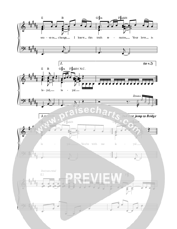 Loyal Lead Sheet (SAT) (Lincoln Brewster)