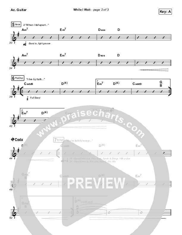 While I Wait Acoustic Guitar (Lincoln Brewster)