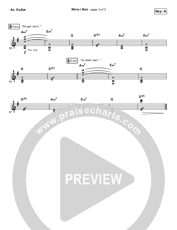 While I Wait Acoustic Guitar (Lincoln Brewster)