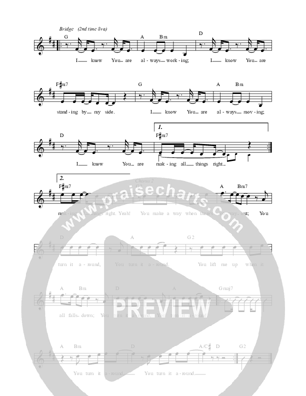 Turn It Around Lead Sheet (Lincoln Brewster)