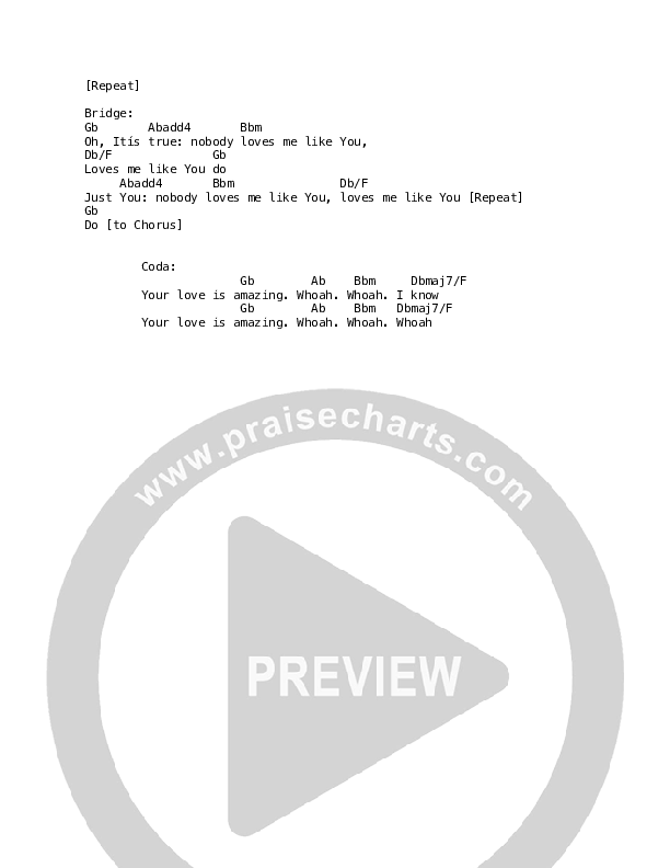 Your Love Is Amazing Chords & Lyrics (Lincoln Brewster)