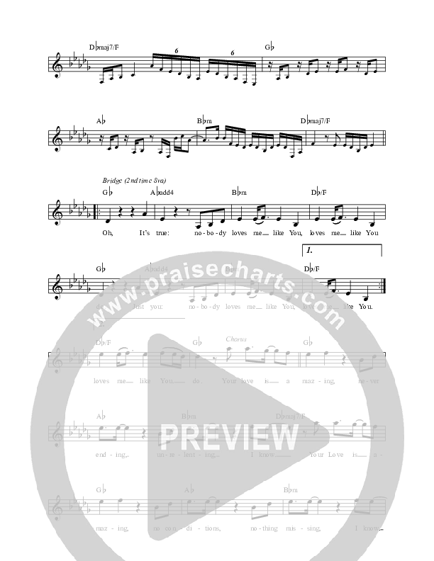 Your Love Is Amazing Lead Sheet (Lincoln Brewster)