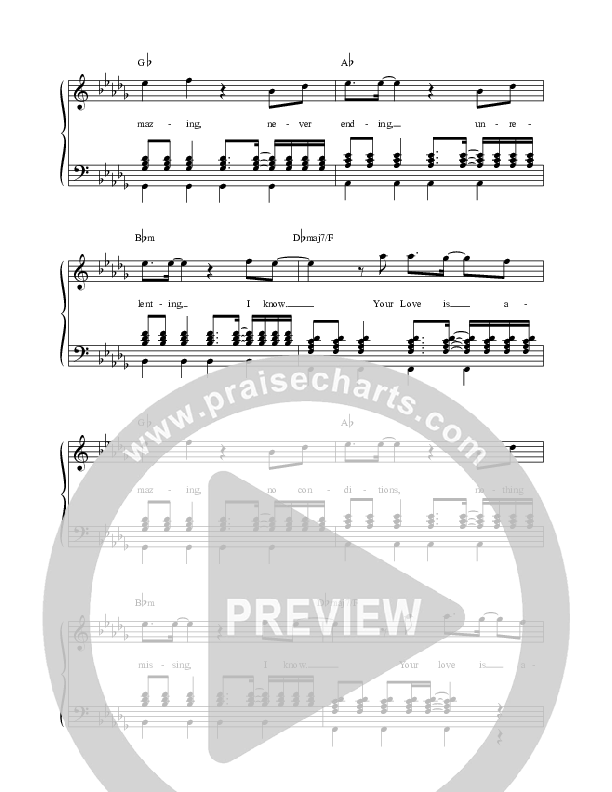 Your Love Is Amazing Piano/Vocal (Lincoln Brewster)