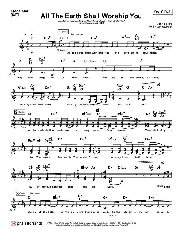 All The Earth Lead (SAT) (Randy Rothwell)