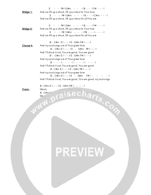 My Soul Sings Out Chord Chart (Eagle Brook Music)