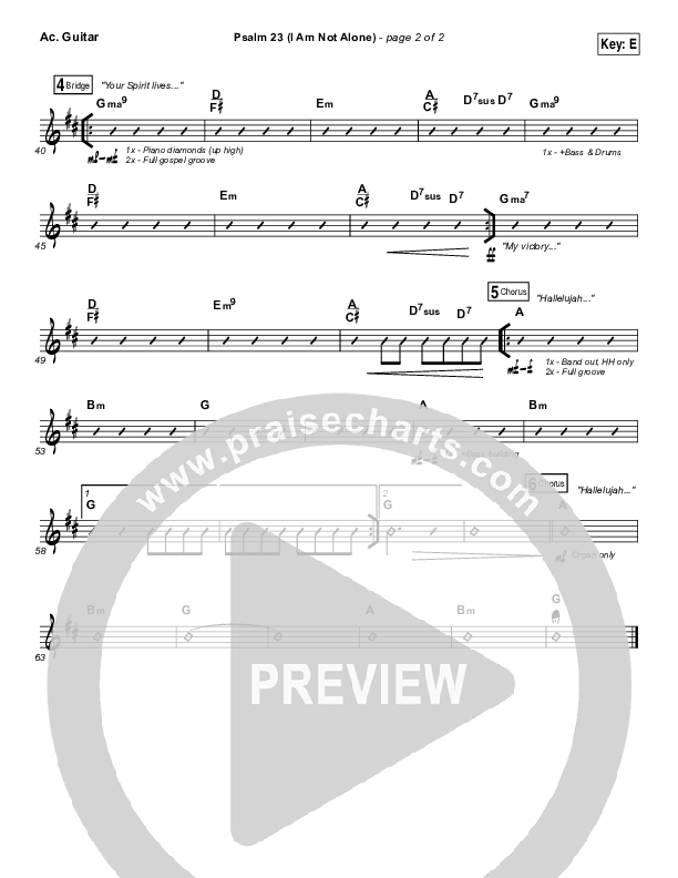 Psalm 23 (I Am Not Alone) Acoustic Guitar (People & Songs / Joshua Sherman)