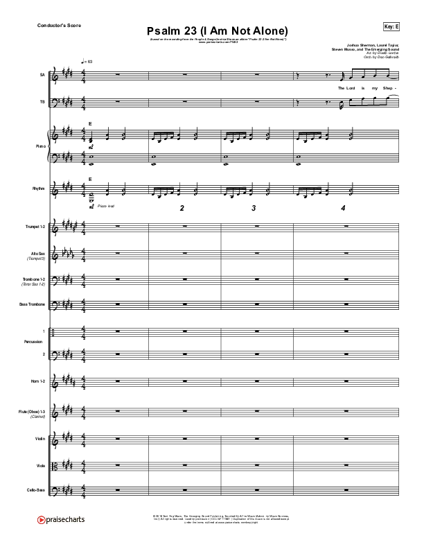 Psalm 23 (I Am Not Alone) Conductor's Score (People & Songs / Joshua Sherman)