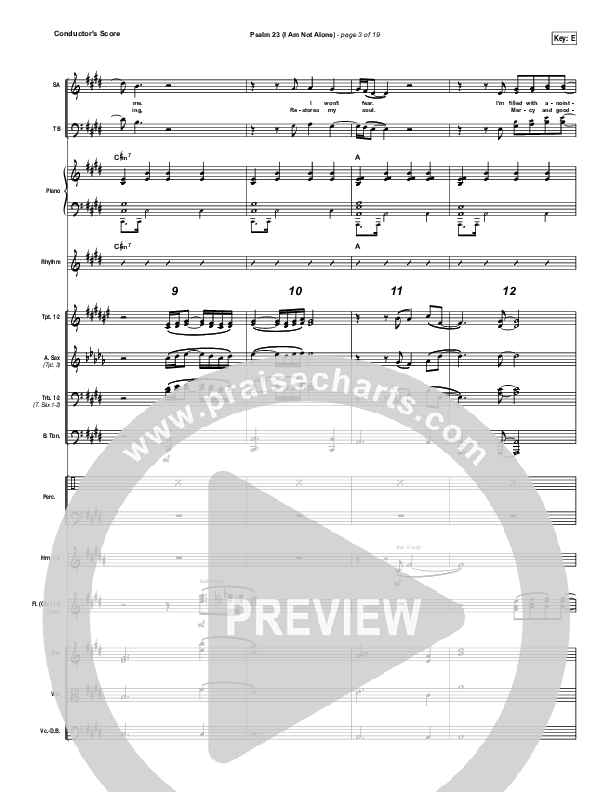 Psalm 23 (I Am Not Alone) Conductor's Score (People & Songs / Joshua Sherman)