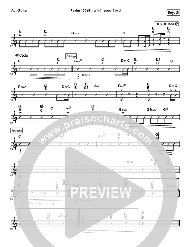 Psalm 100 (Enter In) Acoustic Guitar (People & Songs / Joshua Sherman / Charity Gayle / Steven Musso)