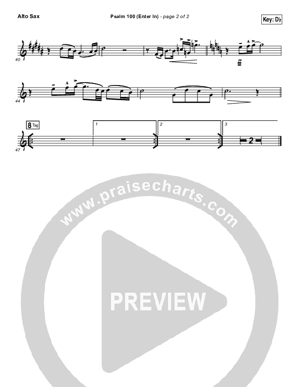 Psalm 100 (Enter In) Alto Sax (People & Songs / Joshua Sherman / Charity Gayle / Steven Musso)