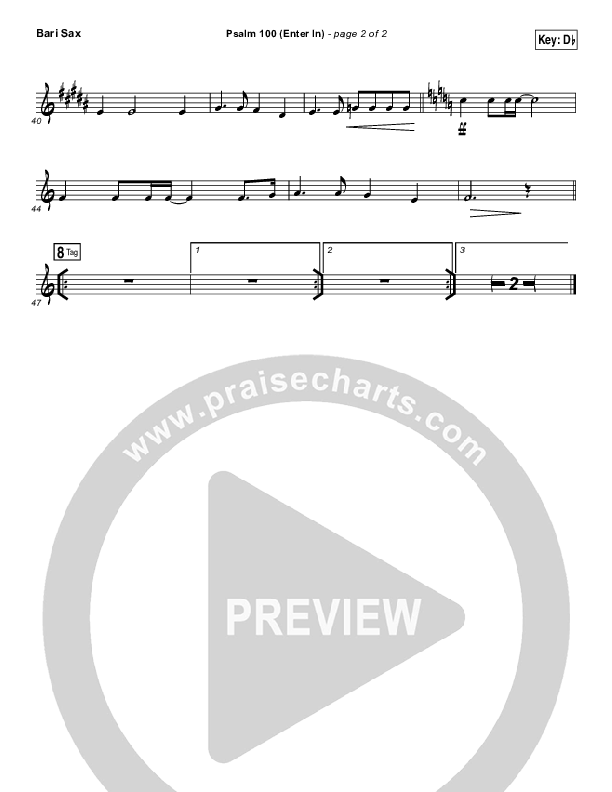 Psalm 100 (Enter In) Bari Sax (People & Songs / Joshua Sherman / Charity Gayle / Steven Musso)
