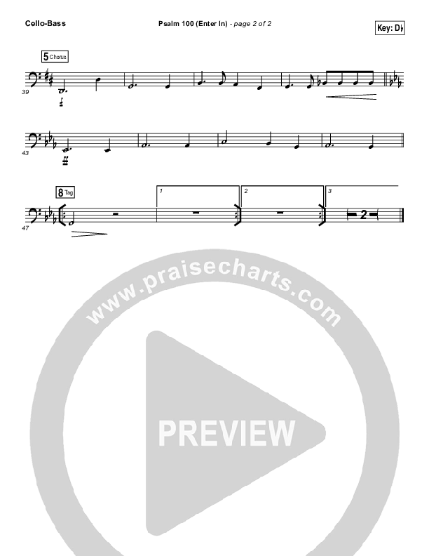 Psalm 100 (Enter In) Cello/Bass (People & Songs / Joshua Sherman / Charity Gayle / Steven Musso)