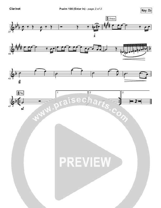 Psalm 100 (Enter In) Clarinet (People & Songs / Joshua Sherman / Charity Gayle / Steven Musso)