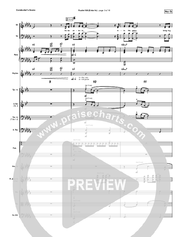 Psalm 100 (Enter In) Conductor's Score (People & Songs / Joshua Sherman / Charity Gayle / Steven Musso)
