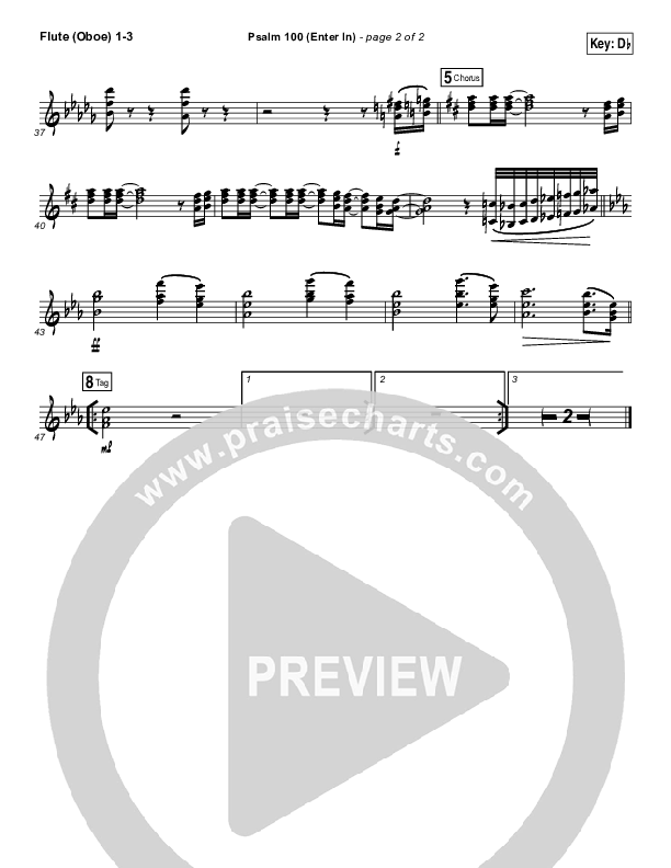 Psalm 100 (Enter In) Flute/Oboe 1/2/3 (People & Songs / Joshua Sherman / Charity Gayle / Steven Musso)