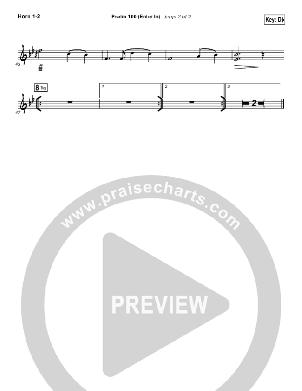 Psalm 100 (Enter In) French Horn 1/2 (People & Songs / Joshua Sherman / Charity Gayle / Steven Musso)