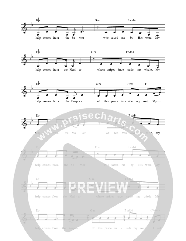 Lift My Eyes Lead Sheet (Alisa Turner)