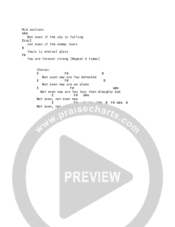 Not Even Now Chords & Lyrics (Alisa Turner)