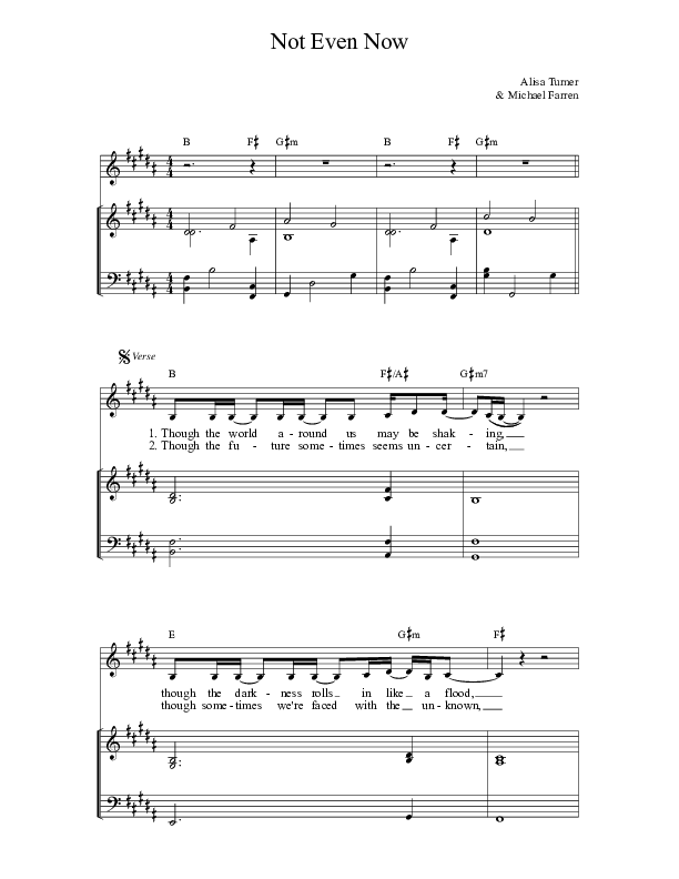 Not Even Now Lead & Piano (Alisa Turner)