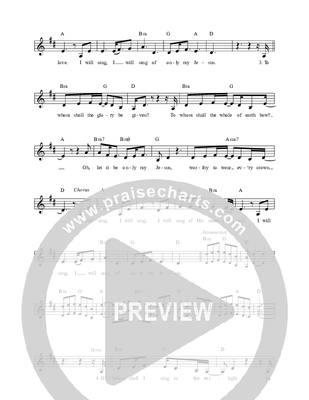 Only My Jesus Lead Sheet (Alisa Turner / Leslie Jordan)