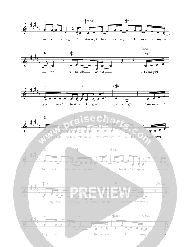 Miracle Or Not Lead Sheet (Alisa Turner)