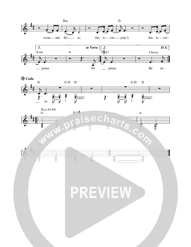 O Lord We Seek Your Face Lead Sheet (Worship Central / Nikki Fletcher)