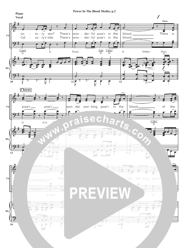 Power In the Blood Medley Sheet Music PDF (Chris Emert) - PraiseCharts