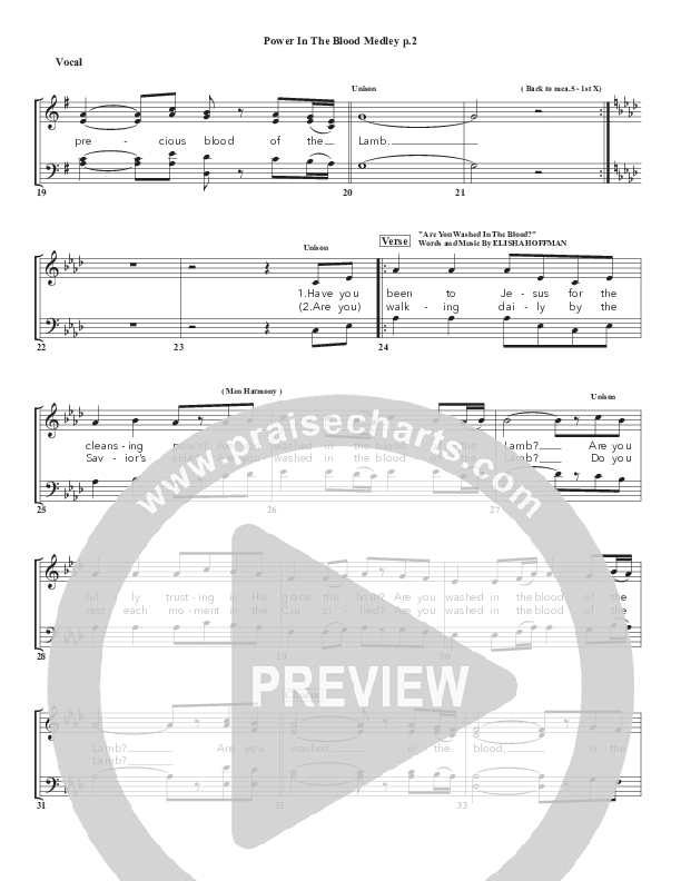 Power In the Blood Medley Choir Sheet (SATB) (Chris Emert)