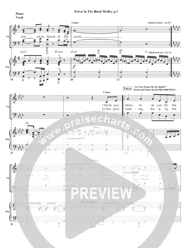 Power In the Blood Medley Piano/Vocal (Chris Emert)